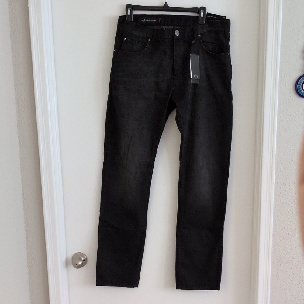 Armani Exchange Men's Dark Straight Jeans